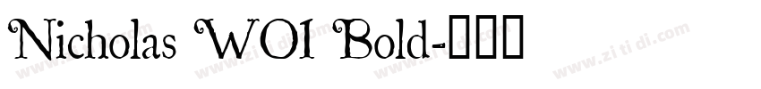 Nicholas W01 Bold字体转换